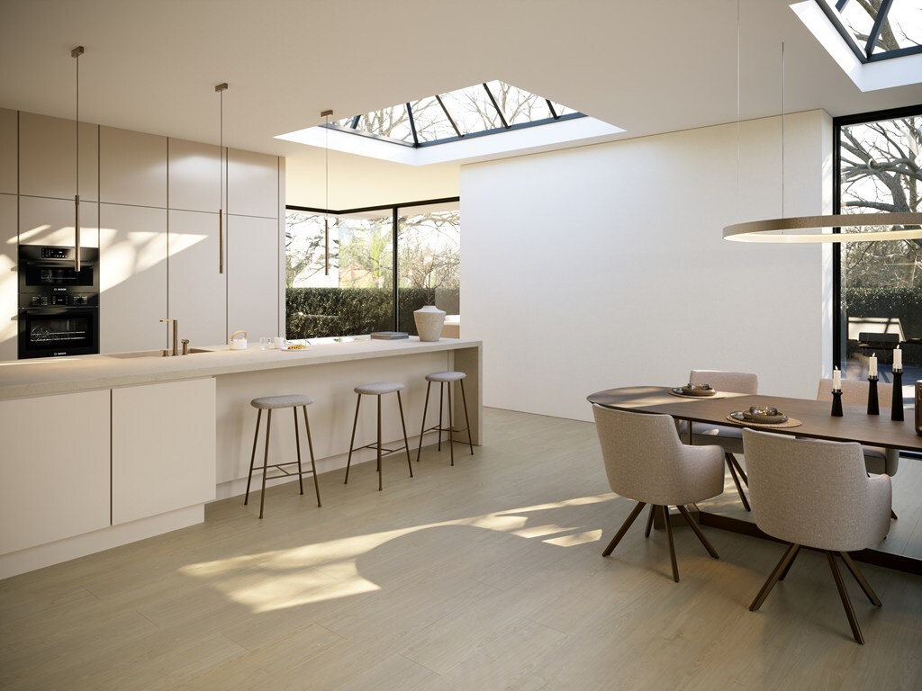 Belakos Portico Click 570 variant PVC plank click pvc in woonkamer sfeerfoto