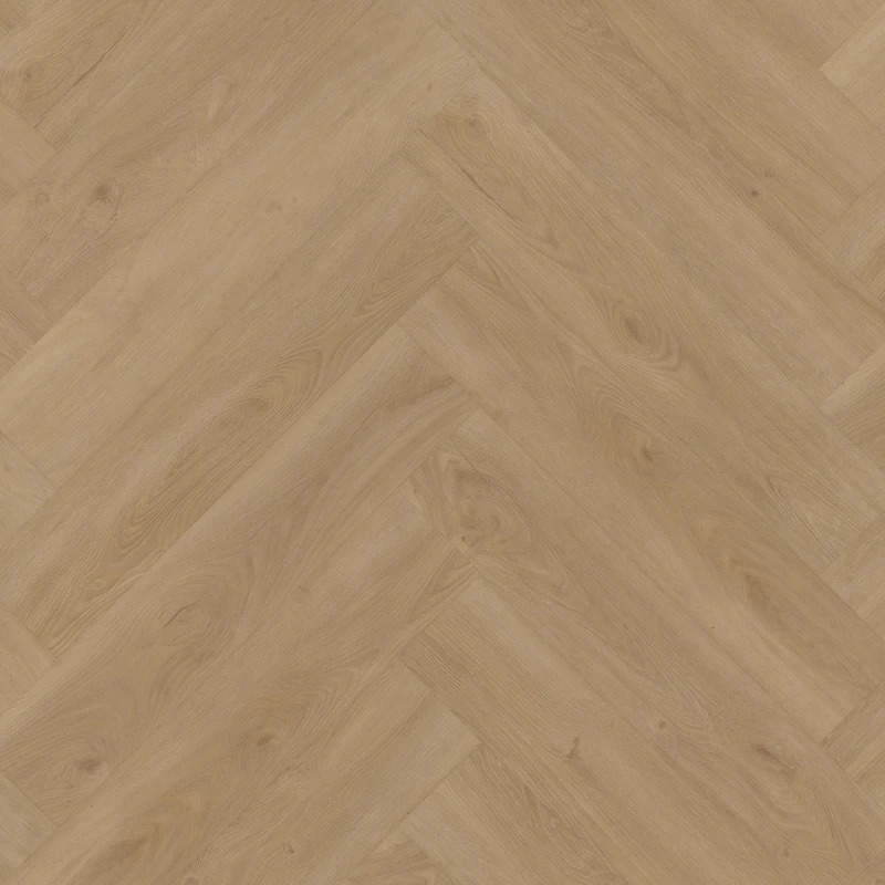 Therdex Herringbone Rustique Click 7574 Detail van de structuur variant visgraat click pvc met subtiele nerf warmteweerstand
