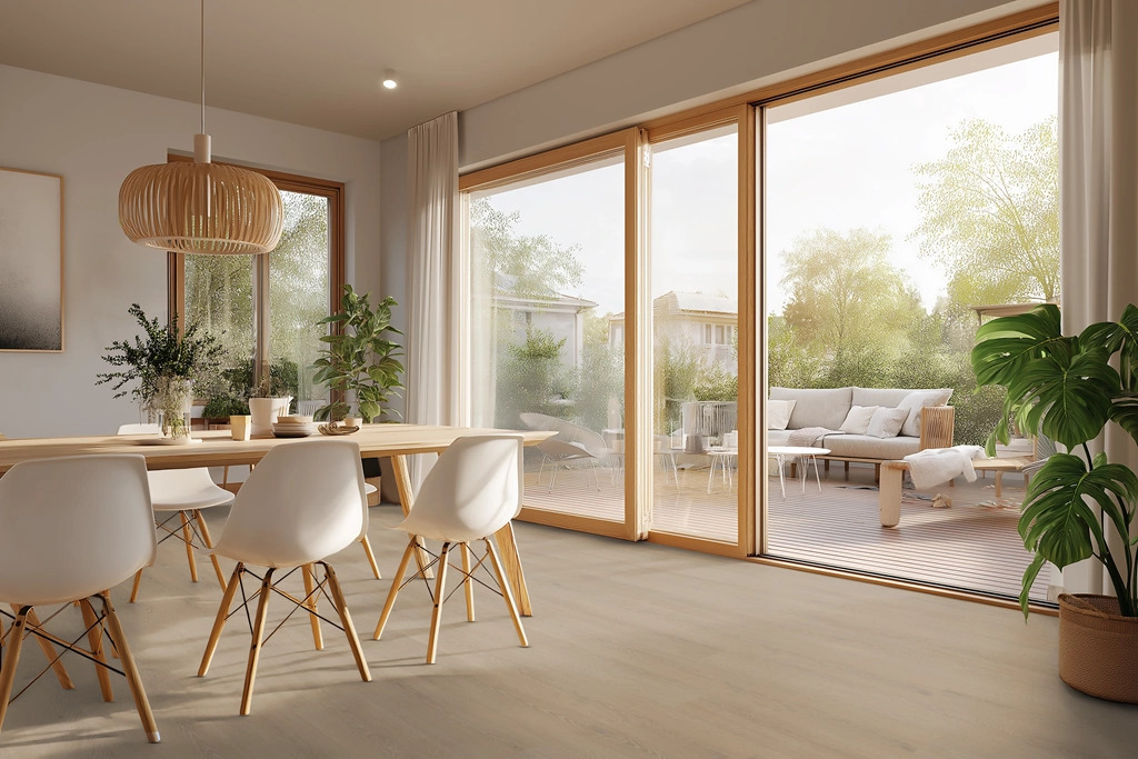 Belakos Cervo Click 210 Close-up van houtdessin variant PVC plank click pvc met natuurlijke tekening