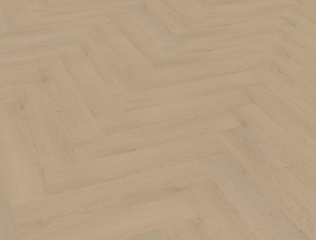 Detail van de structuur van Cervo Visgraat XL Click 20 met matte toplaag en natuurgetrouwe uitstraling