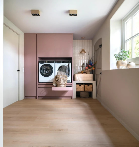 Hebeta Chateau XL Plank 54853 variant PVC plank plak pvc in woonkamer sfeerfoto