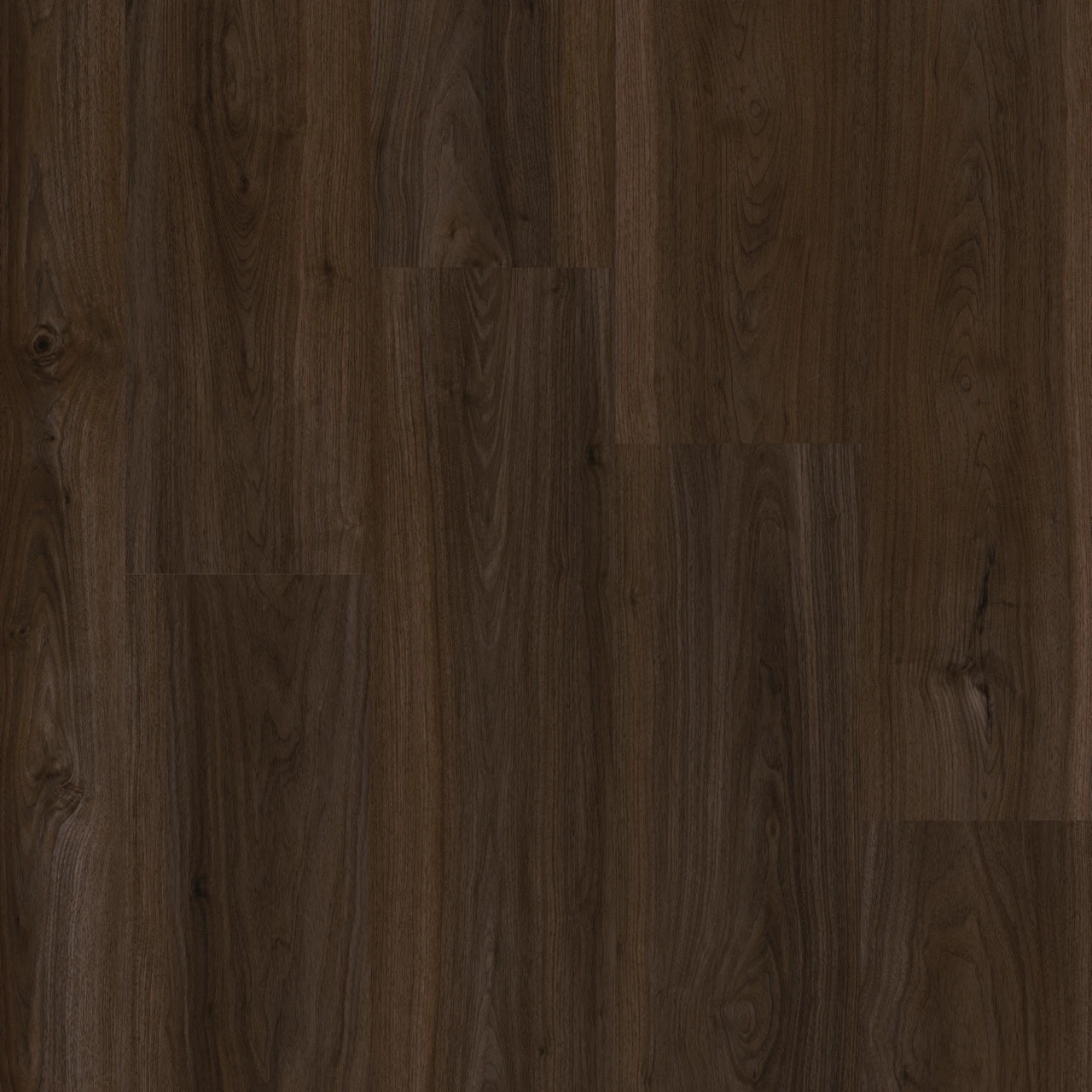 Therdex Walnut C12053 Close-up van houtdessin PVC plank click pvc met natuurlijke tekening