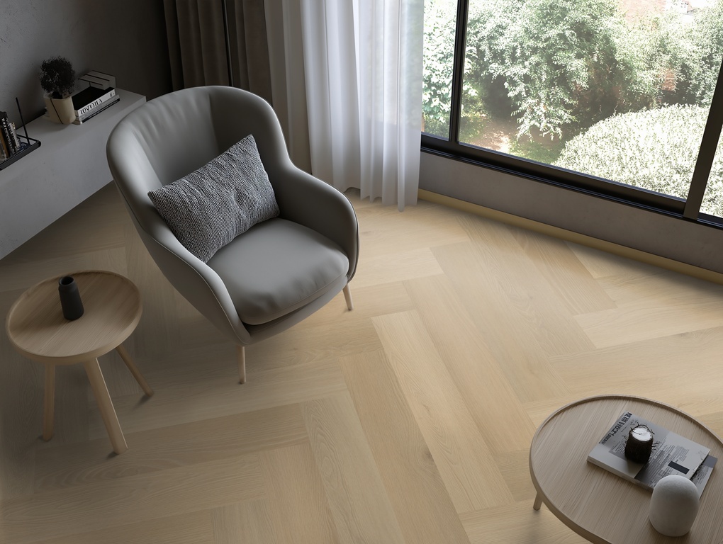 Borgo Visgraat XL Click 31 visgraat click PVC sfeerfoto in woonkamer