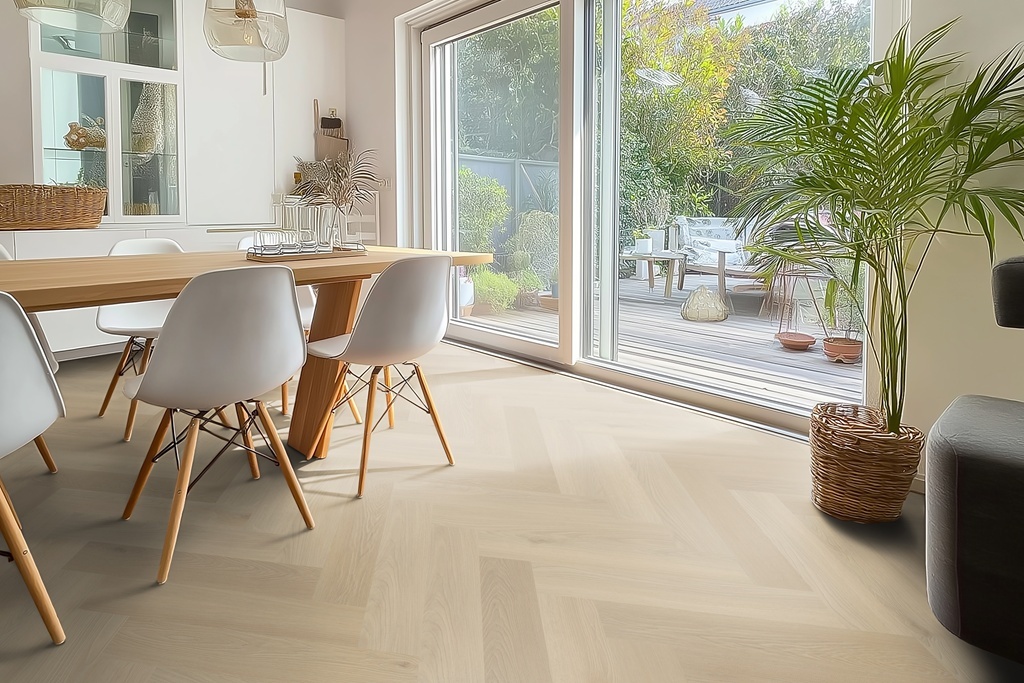 Borgo Visgraat XL Click 33 visgraat click PVC sfeerfoto in woonkamer
