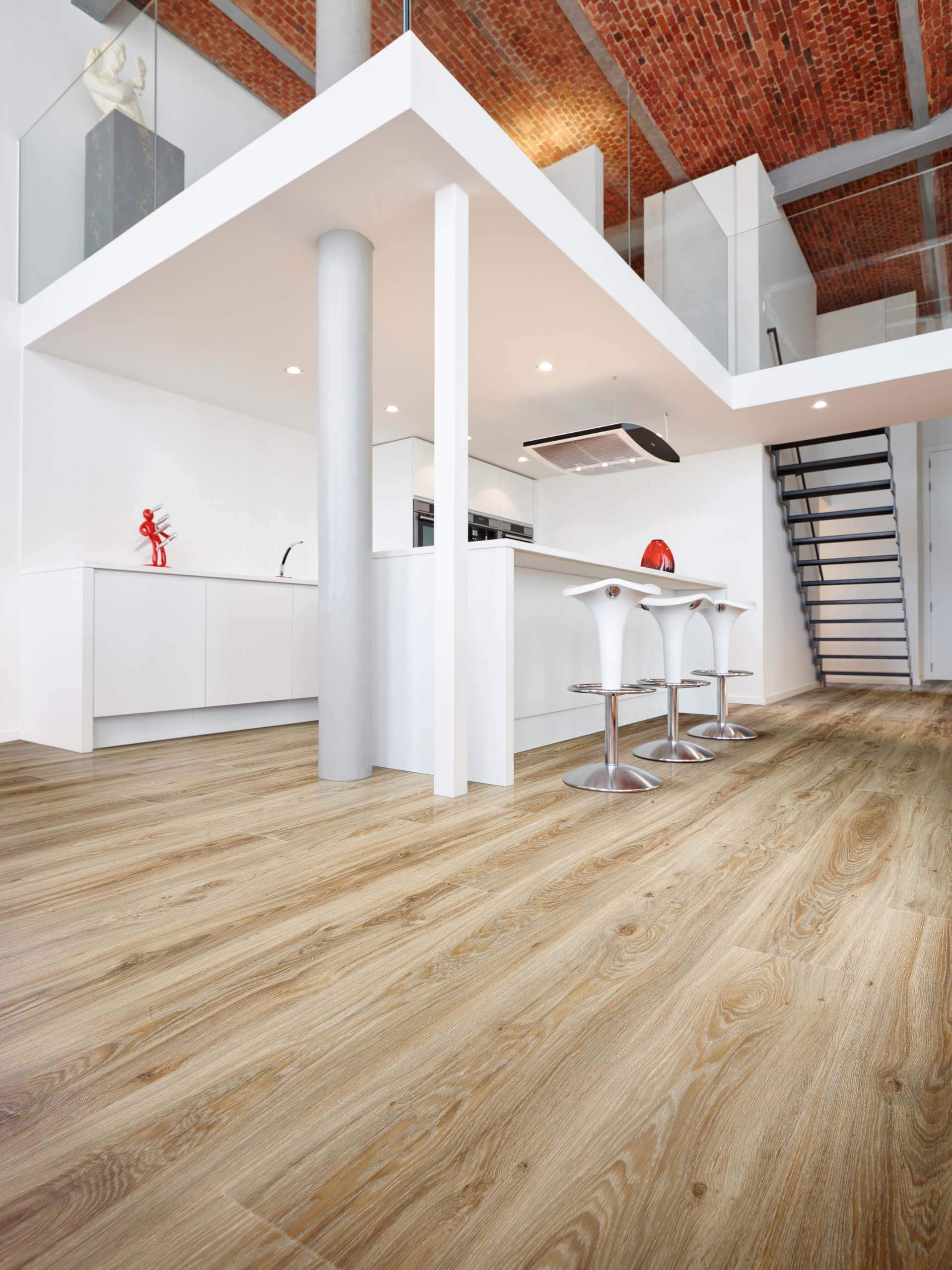 Moduleo Roots Blackjack Oak 22229 Close-up van houtdessin variant PVC plank plak pvc met natuurlijke tekening