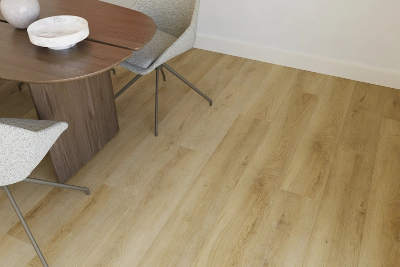 Castell 119 Walnut plak PVC vloer in warme walnoottint