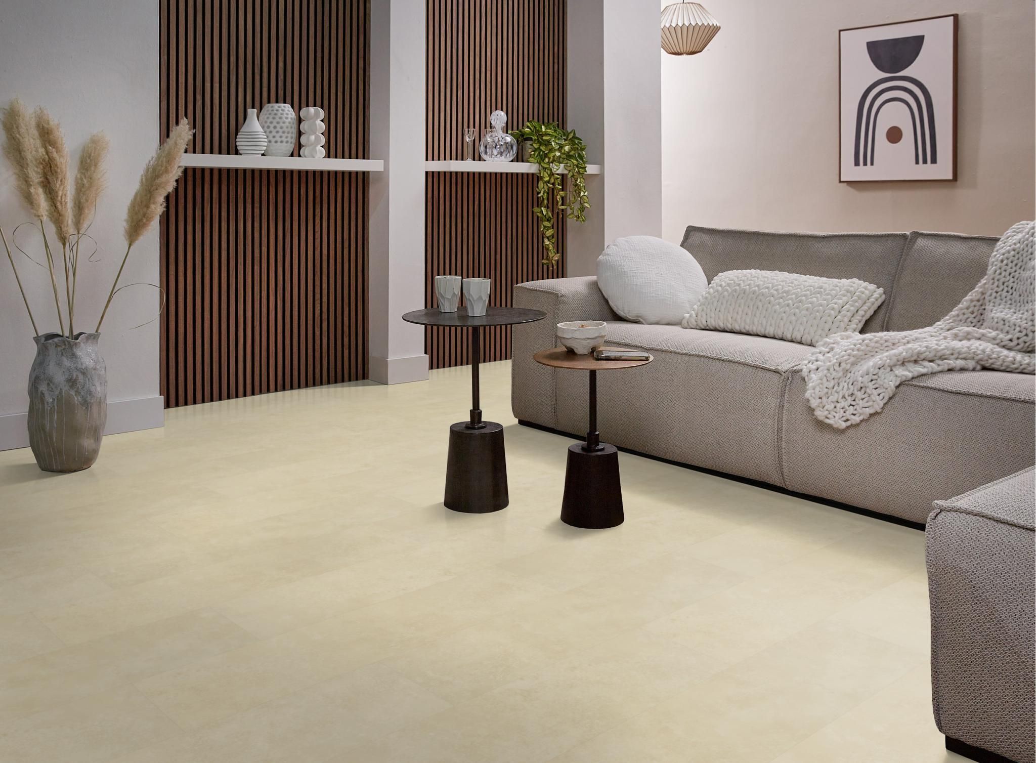 Ambiant Viretto 8560.2020.19 Close-up van steenlook Warm Beige PVC tegel plak pvc met natuurlijke tekening