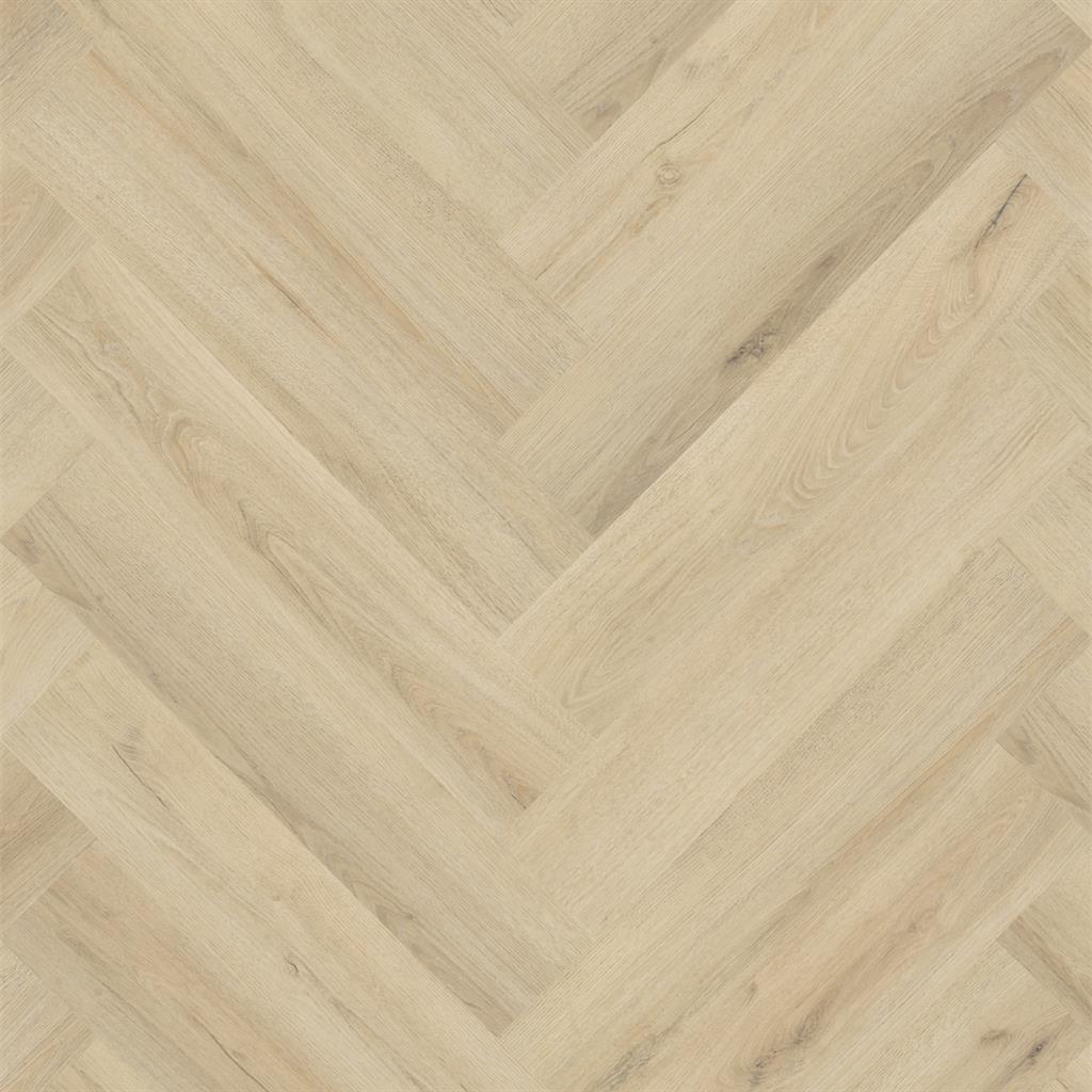 Ambiant Spigato XL Valento Visgraat Click 6081.2011.19 Detail van de structuur Warm Beige visgraat click pvc met subtiele