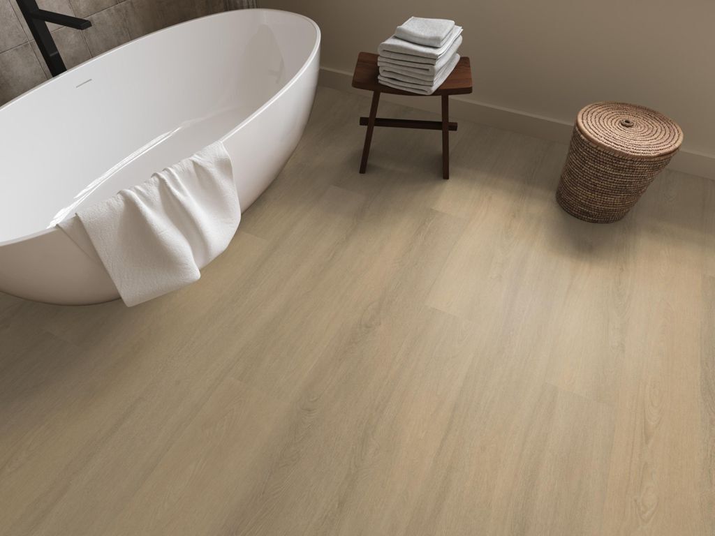 Ambiant Viranto Click 9042.7504.19 Legpatroon en afwerking Warm Beige PVC plank click pvc met realistische structuur