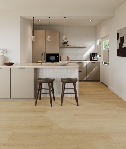 Ground Studio Select Oak Warm Naturel P.10.30.1 plak PVC plank in interieur sfeerfoto