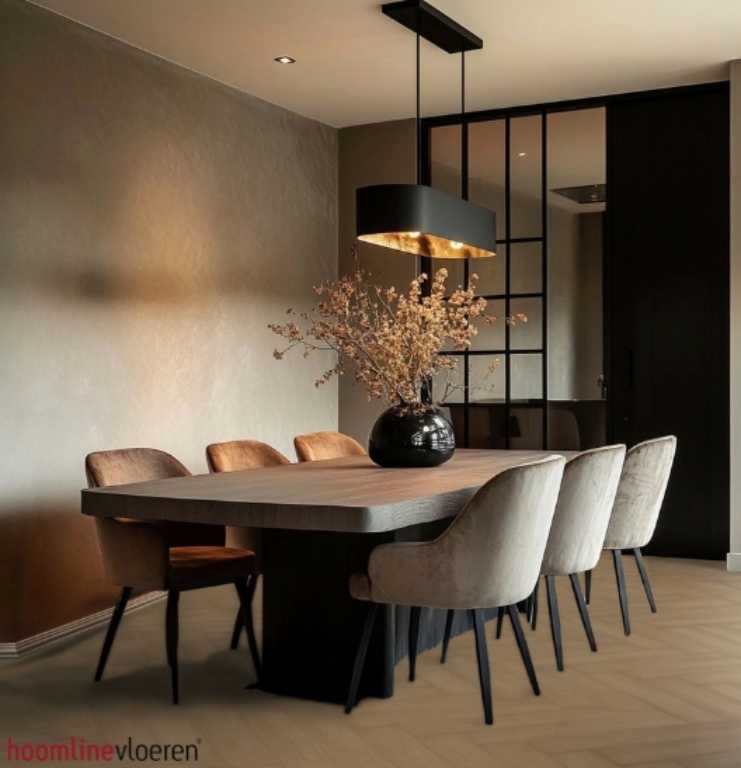 Hoomline Prestige Visgraat 5053 Whistler visgraat plak pvc in woonkamer sfeerfoto