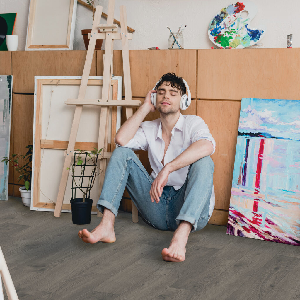 Bodiax Longa BP300 317 Windsor Oak PVC plank plak pvc in woonkamer sfeerfoto