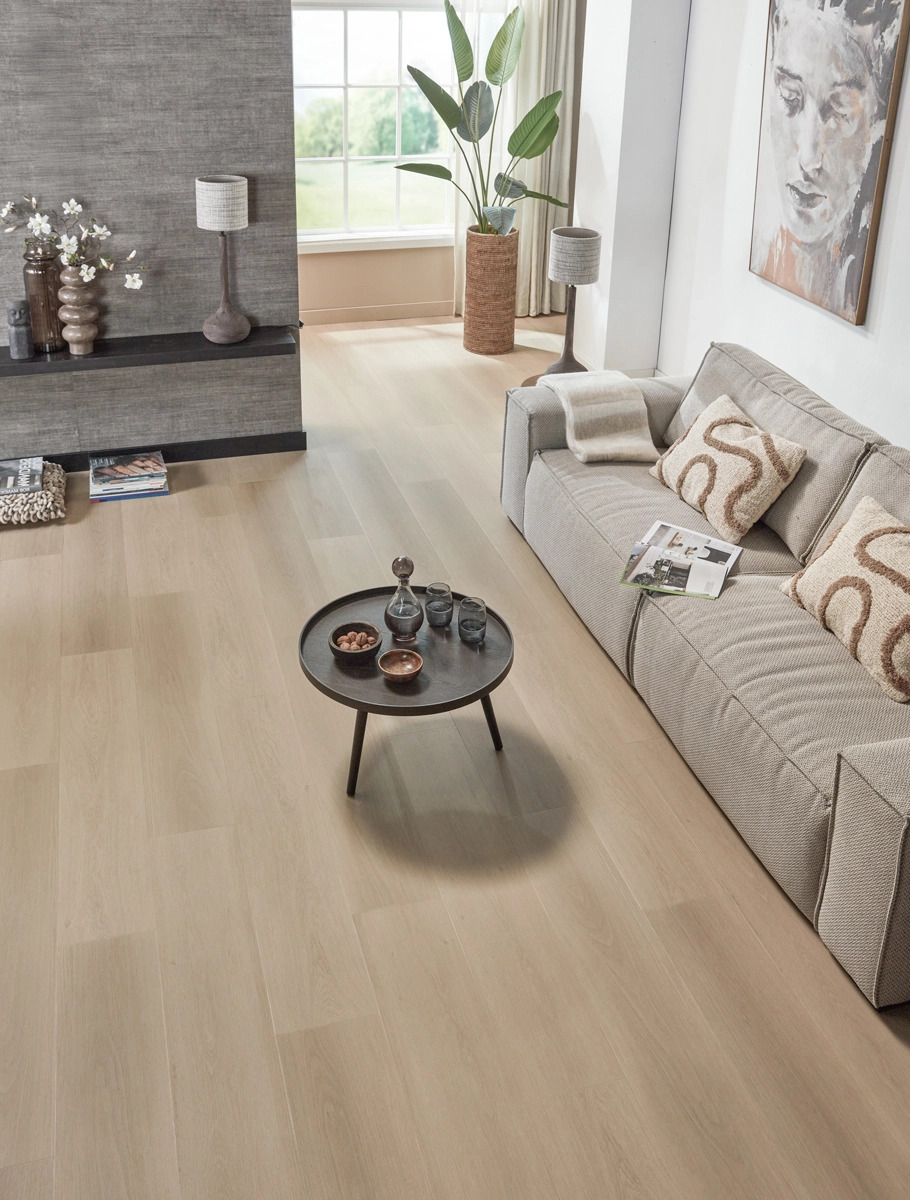 Floer Natuur Click PVC FLR-3732 Close-up van houtdessin Zadar Zand PVC plank click pvc met natuurlijke tekening