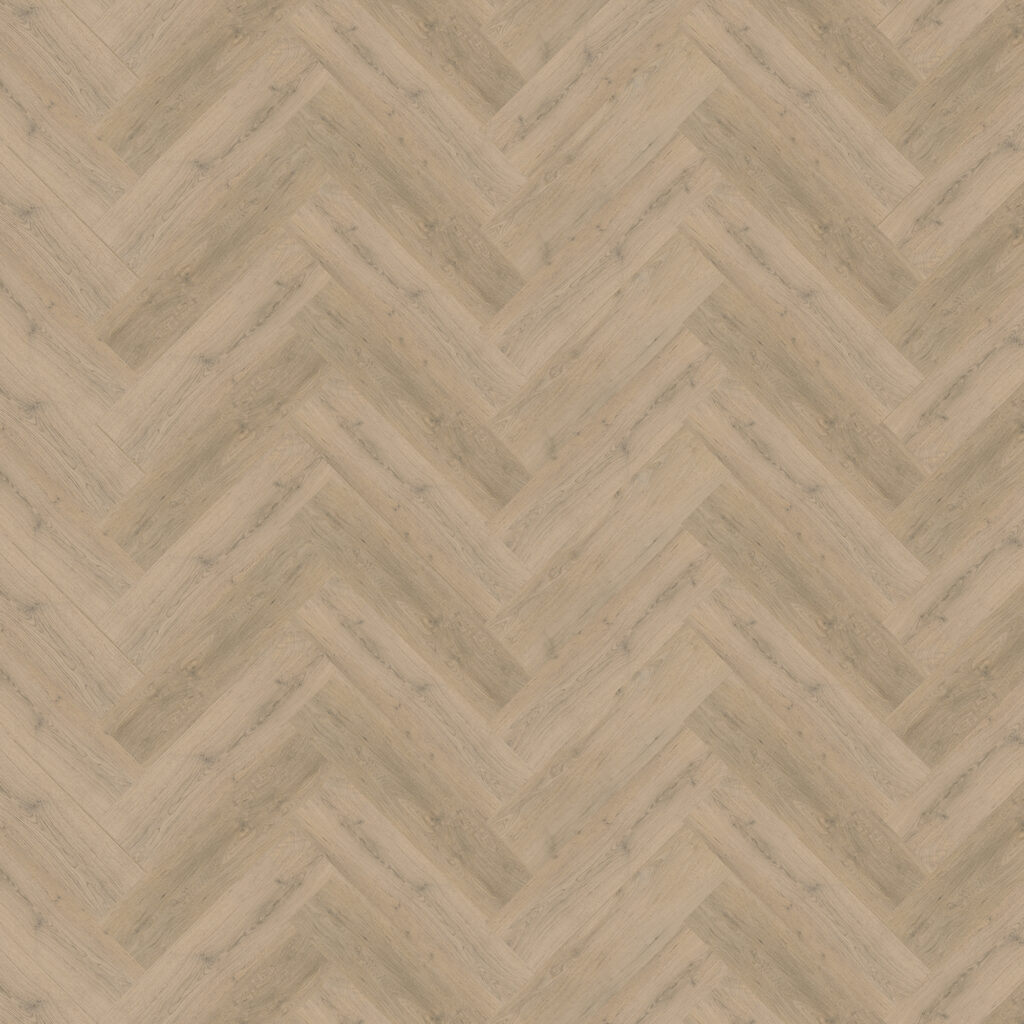 Bodiax Mare BP385 visgraat Zand 382-V plak PVC visgraat detail van groeven en rustige kleurschakeringen