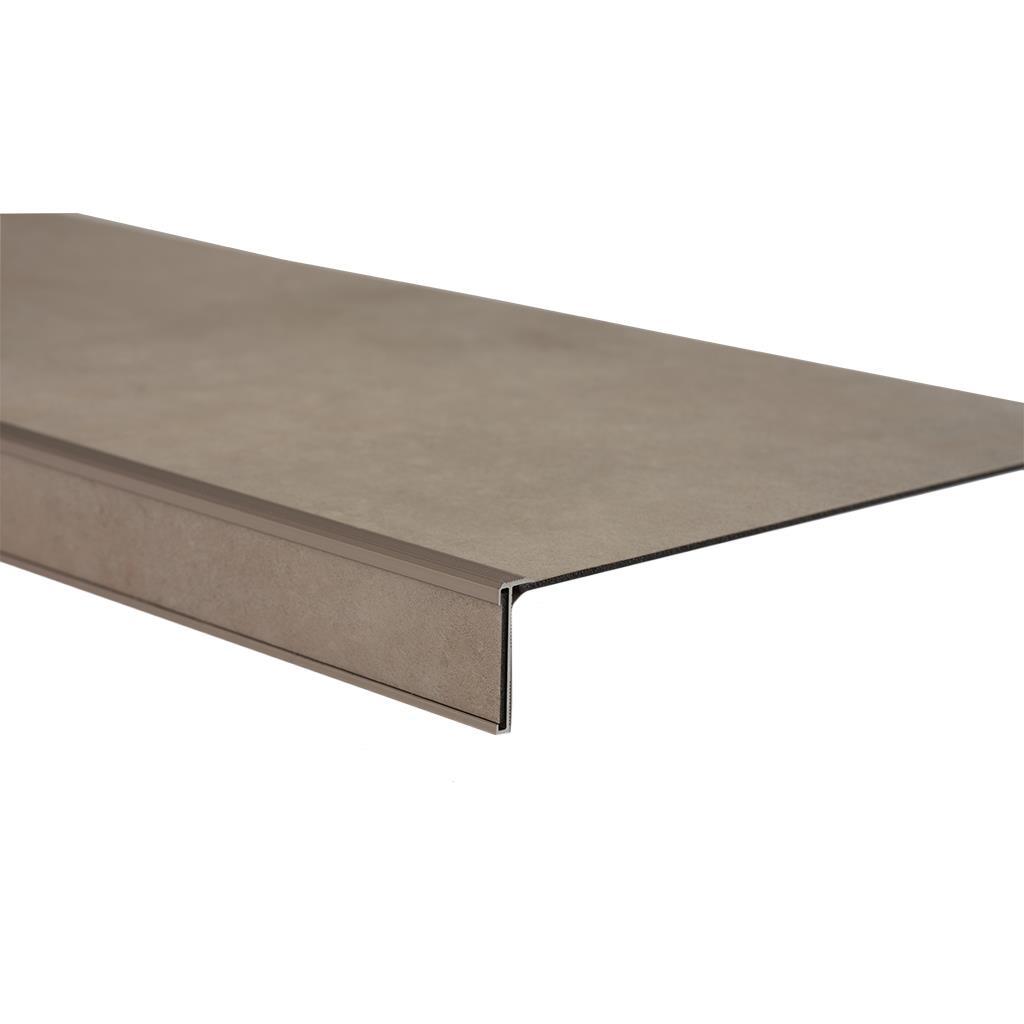  Detail van Ambiant Ceramo traprenovatie Beige traprenovatie traprenovatie pakket met treden, stootborden en trapneuzen, artikel 5635380211