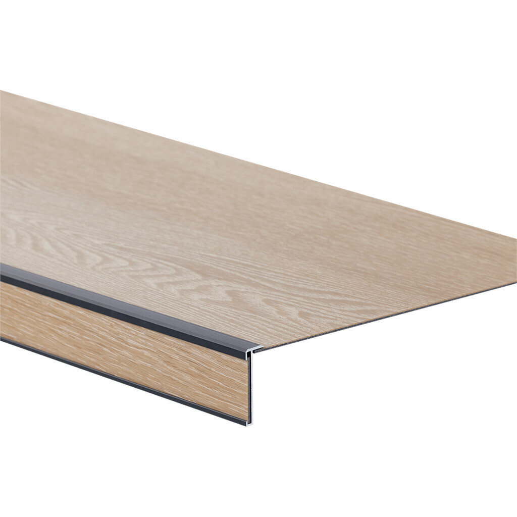  Detail van Ambiant Estino traprenovatie Natural Oak traprenovatie traprenovatie pakket met treden, stootborden en trapneuzen, artikel 5637161011