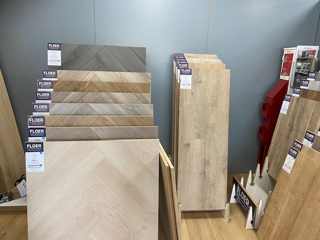 Floer laminaat in onze winkel/showroom